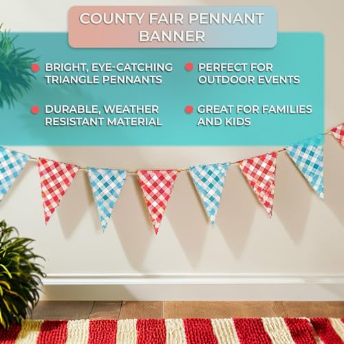 County Fair Pennant Banner - 9ft Multicolor Party Decor