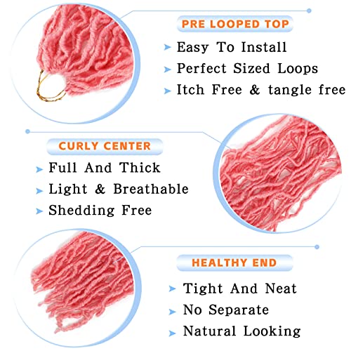 Cohariss Pink Soft Locs 24 Inch Crochet Hair - 7 Packs