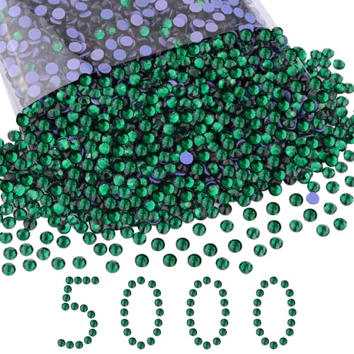 TINKRSTUFF Emerald Green SS20 Hotfix Rhinestones 5000pcs for Clothing & Crafts