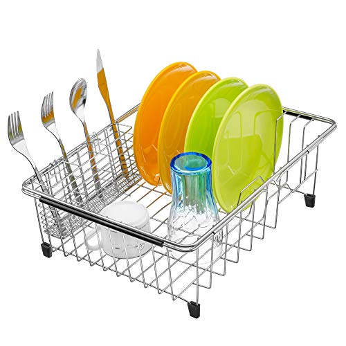 Stainless Steel Cutlery Drying Rack with Hooks - iPEGTOP
