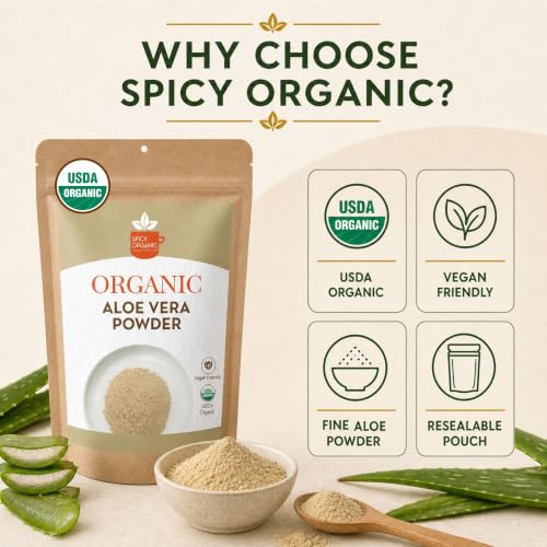 Organic Aloe Vera Powder 16 oz – Nourishing Face & Hair Mask