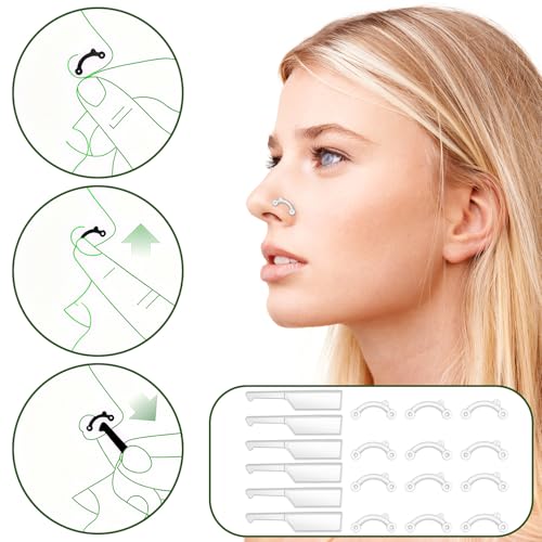 6 Pairs Nose Shaper Clips for Rhinoplasty - Adjustable Nose Lifter