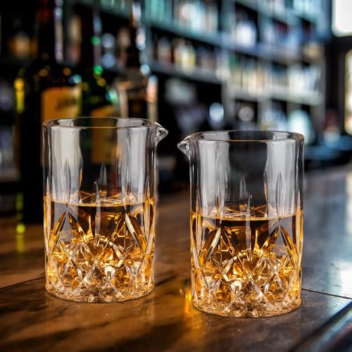 Crystal Mixing Glass 18.5oz - Lead-Free Bartender Cocktail Jug