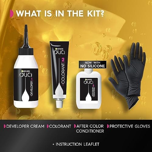 Olia Permanent Hair Dye - 1.0 Deep Black, No Ammonia, 100% Grey Coverage