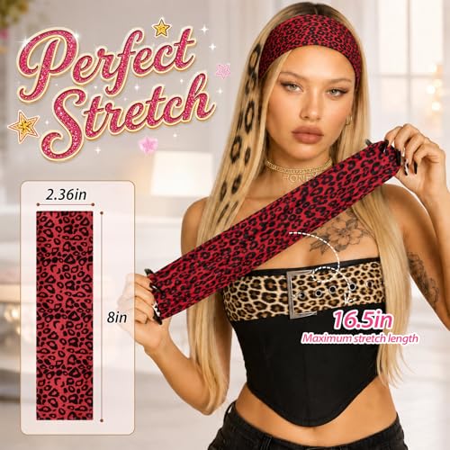 Leopard Print Headbands for Women - 6 Pack Boho Hair Bands