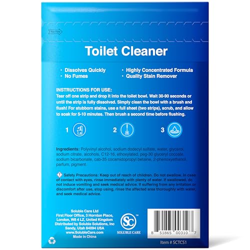 Dissolvable Toilet Bowl Cleaner Sheets - Pine Scent, 40 Sheets