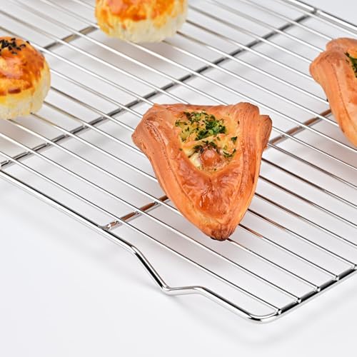 Heavy Duty Stainless Steel Cooling Racks - 2 Pack, 10x15 Inch