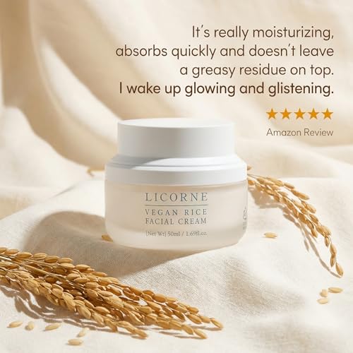 LICORNE Vegan Rice Facial Cream with AHA & PHA – Lightweight Korean