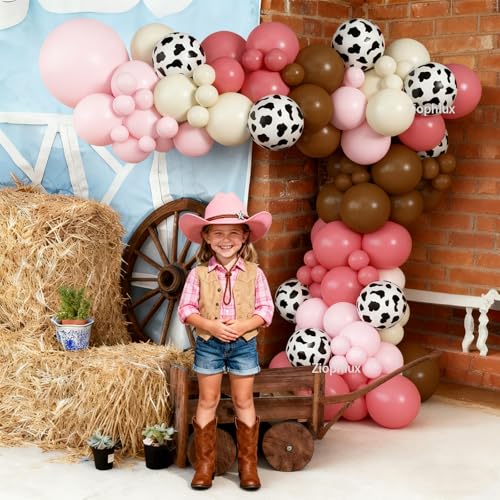139Pcs Western Cowgirl Balloon Garland Kit for Baby Showers & Parties