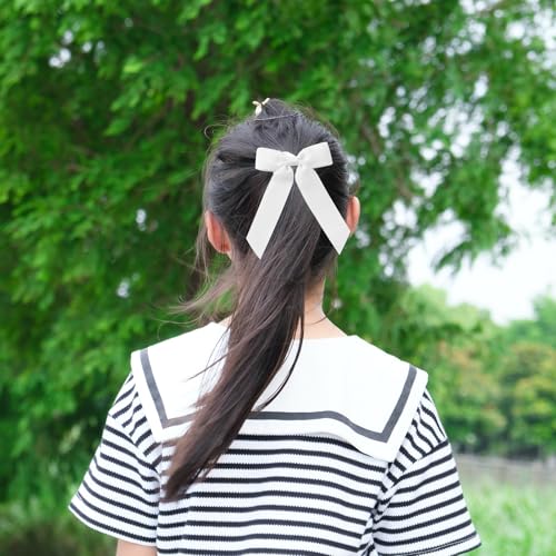 12pcs Kids & Women Ponytail Hair Bows Ribbon Cheerleading Hair Accessories