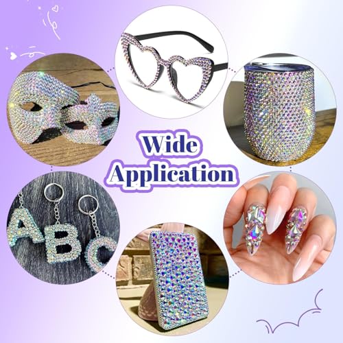 5000 Pcs SS20 Hotfix Rhinestones, AB Flatback Glass Crystals for Crafts
