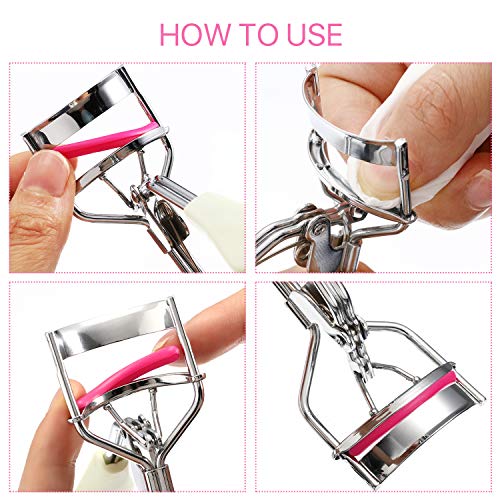 Mudder 80 Silicone Eyelash Curler Replacement Pads - 4 Colors