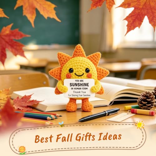 Handmade Crochet Sunshine Thank You Gift for Women & Coworkers