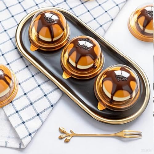 EchoDone Clear Plastic Mini Cupcake Boxes - 50 Pack Dome Containers