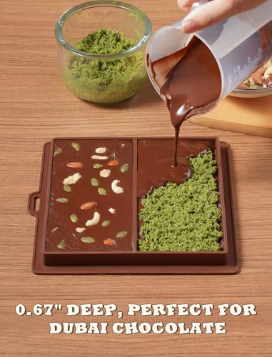 NiHome Holographic Chocolate Molds - Silicone Bar Mold for DIY Treats