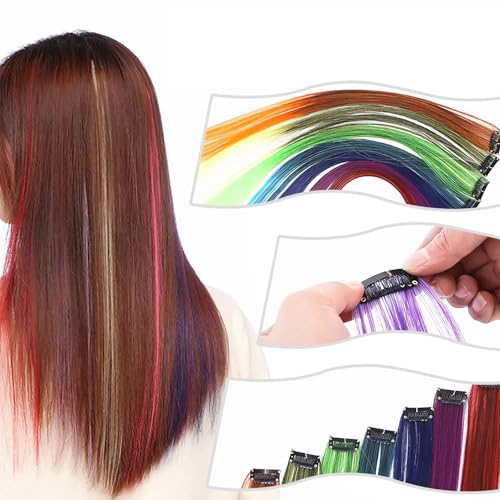 22 Pcs Black Hair Extension Clips with Needle & Thread Kit