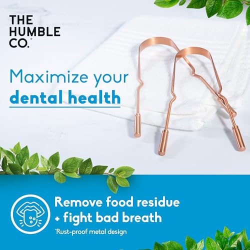 Copper Tongue Scraper (2 Pack) - Eco-Friendly Bad Breath Treatment