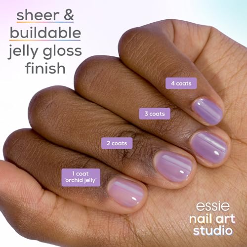 essie Jelly Nail Polish - Slushy Sun, Sheer Pink Vegan Formula, 0.46 Fl Oz