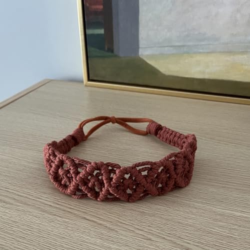 Hixixi 3PCS Cotton Rope Wide Braided Headbands for Women Girls Boho Stretch Hair Accessories