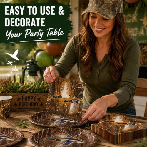Havercamp Camo Duck Napkins - 32 Pack, 6.5 Inch Biodegradable