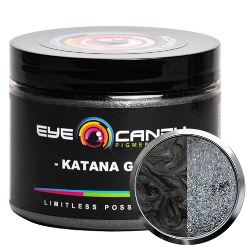 Katana Grey Mica Powder - 50g Premium Grey for Resin, Soap & Art