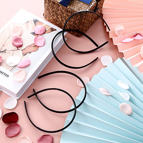 WILLBOND 6-Pack Thin Plastic Headbands for Women - Non-Slip Hair Bands