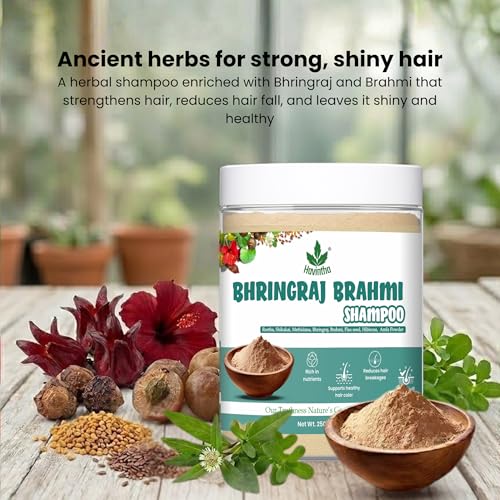 Havintha Natural Herbal Shampoo with Amla, Reetha & Shikakai, 227g