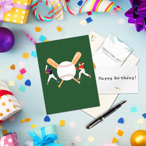 Musical Baseball Birthday Card with Lights & Pop-Up Design