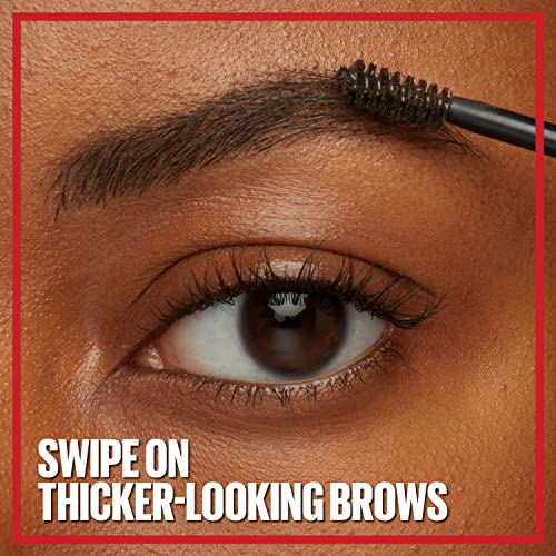 Maybelline Tattoo Studio Brow Gel - Waterproof Tinted Eyebrow Makeup, Black Brown