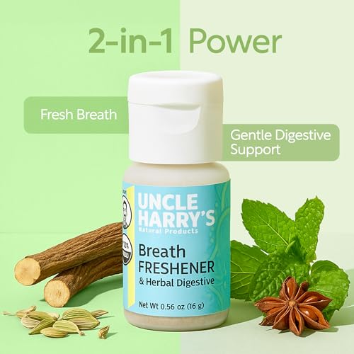 Uncle Harry's Organic Breath Freshener & Digestive Aid with Licorice, Peppermint - Gluten Free 0.56 oz