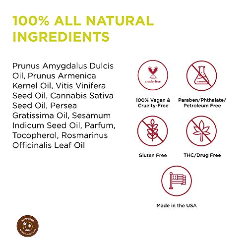 Earthly Body Naked In The Woods Hemp Seed Massage & Body Oil – Nourishing Oil for Sensitive Skin