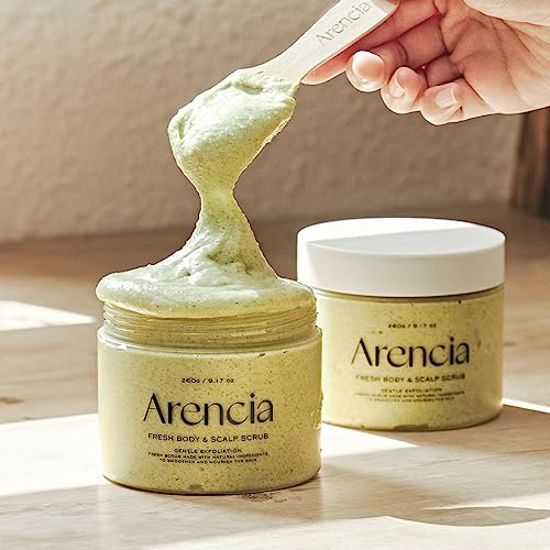 Arencia Fresh Cloud Sea Salt Body & Scalp Scrub - Mint Gentle Exfoliator