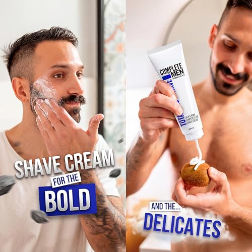 Sensitive Skin Men’s Shaving Cream - Gentle Face & Body Razor Bump Protection