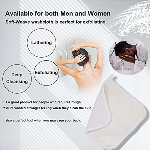PPHAO Exfoliating Face and Body Washcloths - Double Sided Scrub, 12 Pack