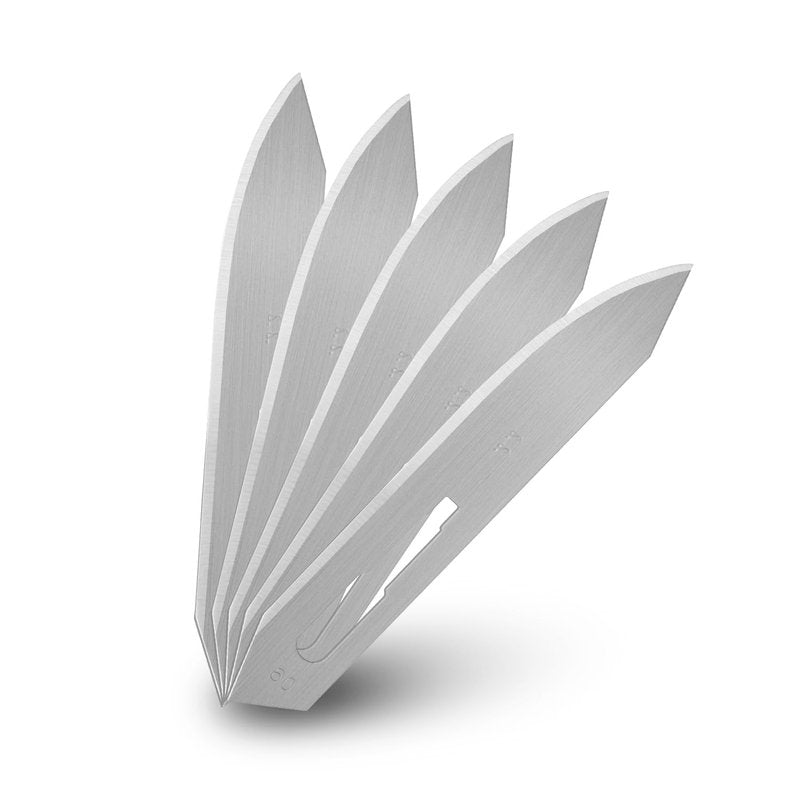 20pcs #60 Scalpel Blades Stainless Steel Replacement Blades Utility Knife Blade for Knives