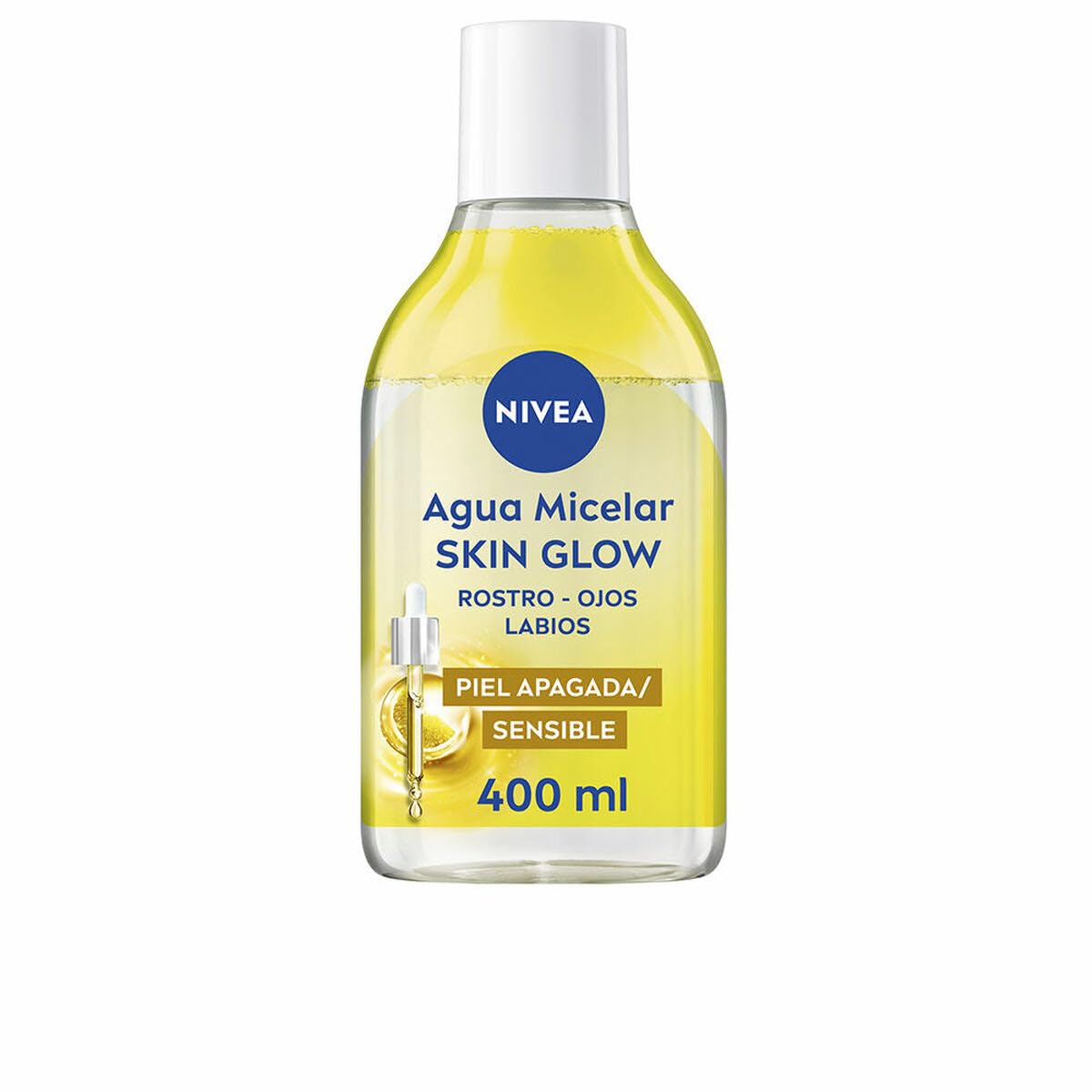 NIVEA Skin Glow Micellar Cleansing Water for Face, Eyes and Lashes – Gentle Daily Makeup Remover with Vitamin-Enhanced Formula, Fragrance Free, Suitable for Sensitive Skin, 13.5 Fluid Ounces