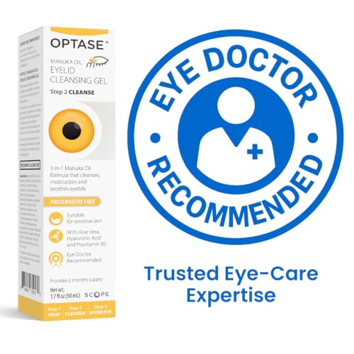 Optase Manuka Oil Eyelid Cleansing Gel 1.7oz - Gentle Foam for Sensitive Eyes