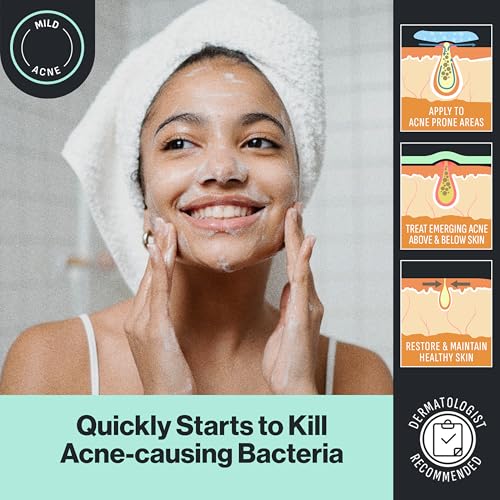 Oxy Acne Cream Cleanser for Sensitive Skin - 5% Benzoyl Peroxide (Pack of 2)