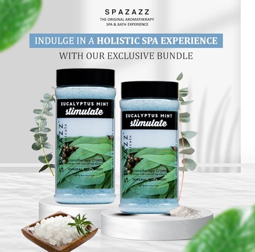 Spazazz Eucalyptus Mint Spa Crystals - 17oz Aromatherapy Bath Salt