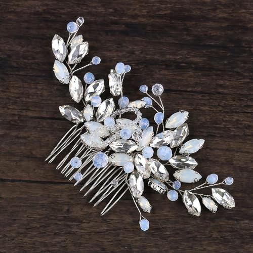 Light Blue Bridal Hair Clip and Comb for Weddings & Special Occasions