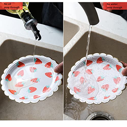 Strawberry Plates - 40-Count 7-Inch Paper Party Supplies