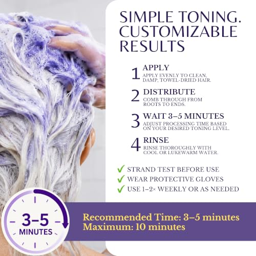 EDENIKA BOTANICALS Rosemary Purple Hair Mask for Blonde, Gray & Silver Hair