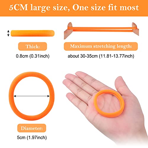 Sublaga 100PCS Fluorescent Hair Ties for Women & Girls - No Damage Elastic Ponytail Holders