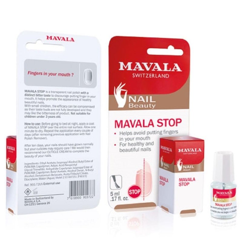 Mavala Stop Deterrent Nail Polish Treatment - Bitter Taste Nail Care for Kids | Easy Application | 0.17 oz