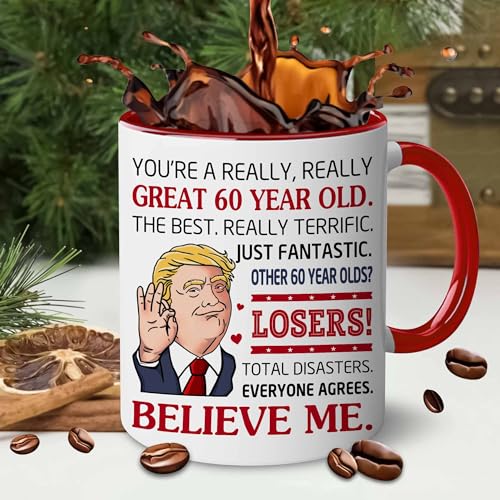 Funny 60th Birthday Coffee Mug for Men & Women - 11oz Ceramic Gift