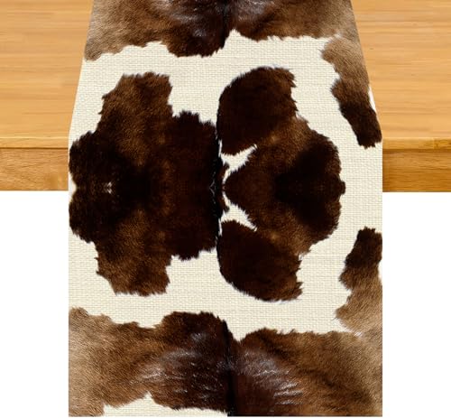 Linen Table Runner 13x72 Inch for Kitchen & Dining Decor
