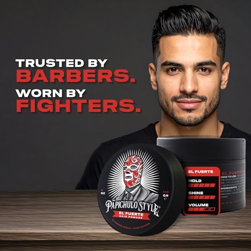 Papichulo Style Deluxe Pomade El Fuerte - Strong Hold, High Shine, 4 oz