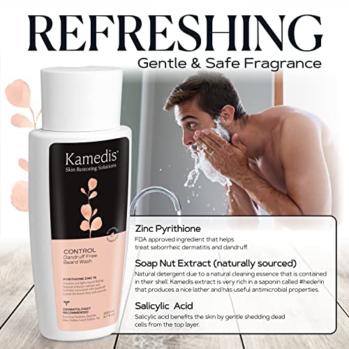 KAMEDIS Beard Wash Shampoo for Men - Dandruff Relief & Itch Control
