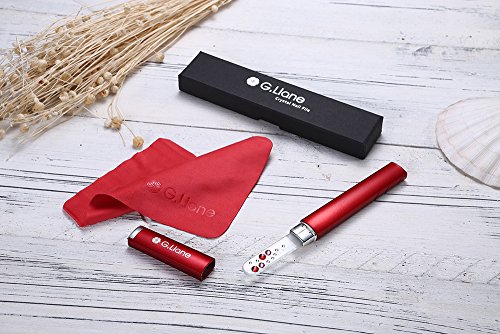 G.Liane Crystal Glass Nail File with Crystals - Red Bubble, Manicure & Pedicure Tool