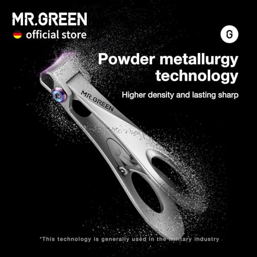 MR.GREEN Stainless Steel Nail Clipper & Nail File Set - Wide Jaw Opening for Thick Nails